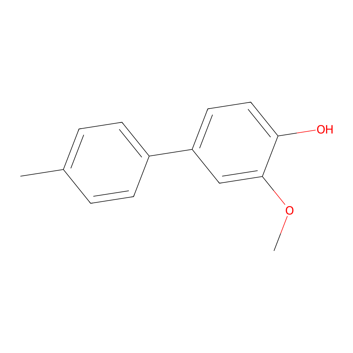 2-Methoxy-4-(4-methylphenyl)phenol molecular structure, CAS 58005-51-9