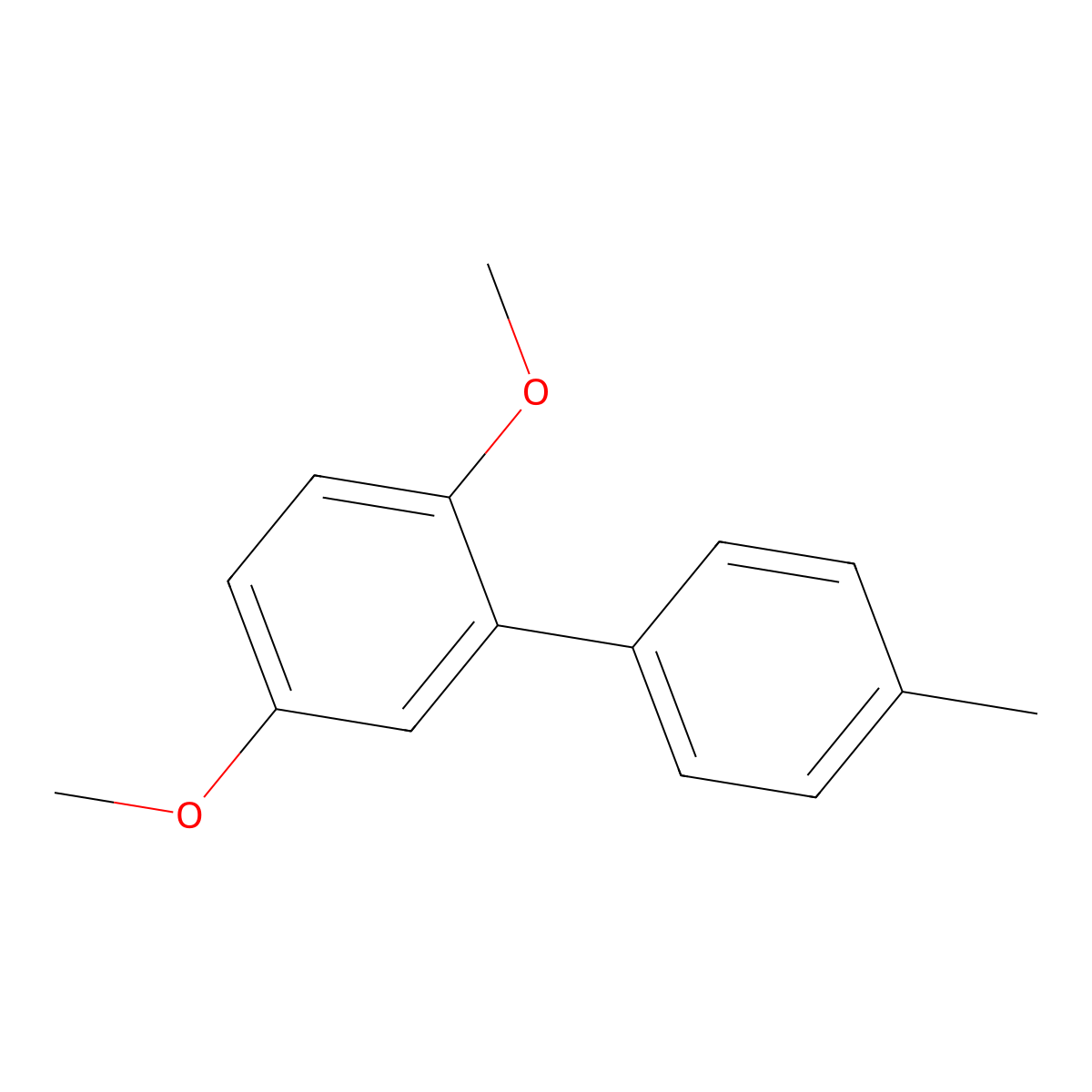 2,5-Dimethoxy-4'-methyl-1,1'-biphenyl molecular structure, CAS 58005-86-0
