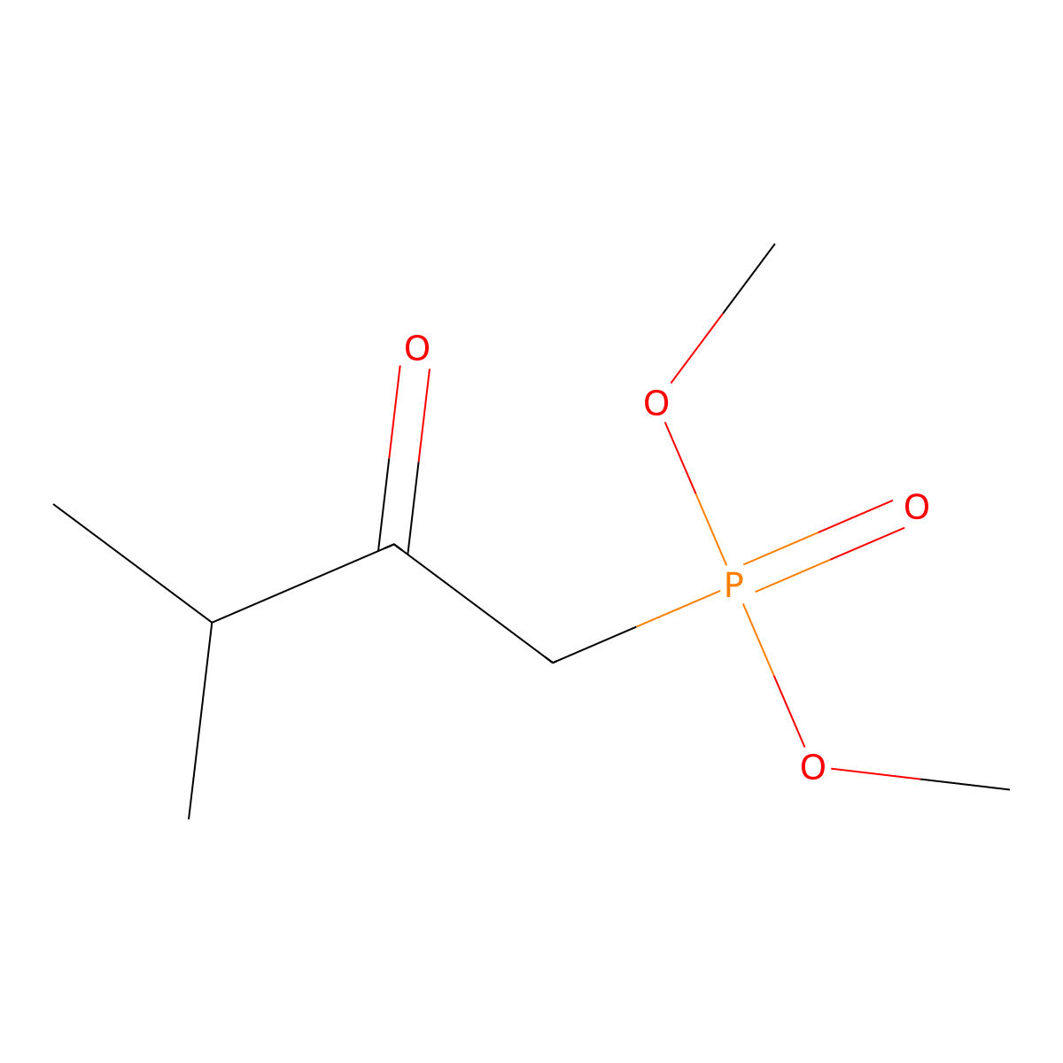 Dimethyl (3-methyl-2-oxobutyl)phosphonate molecular structure, CAS 58009-93-1