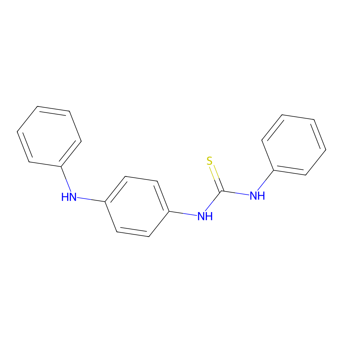 N-(4-anilinophenyl)-N'-phenylthiourea molecular structure, CAS 5801-47-8
