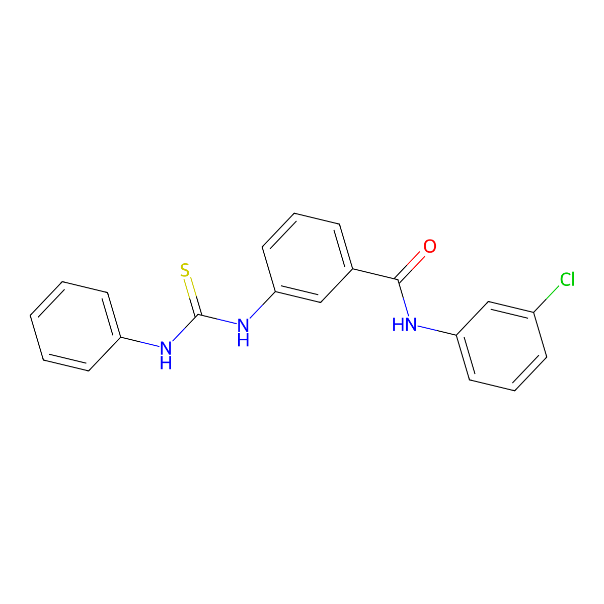 N-(3-chlorophenyl)-3-(phenylcarbamothioylamino)benzamide molecular structure, CAS 5801-49-0