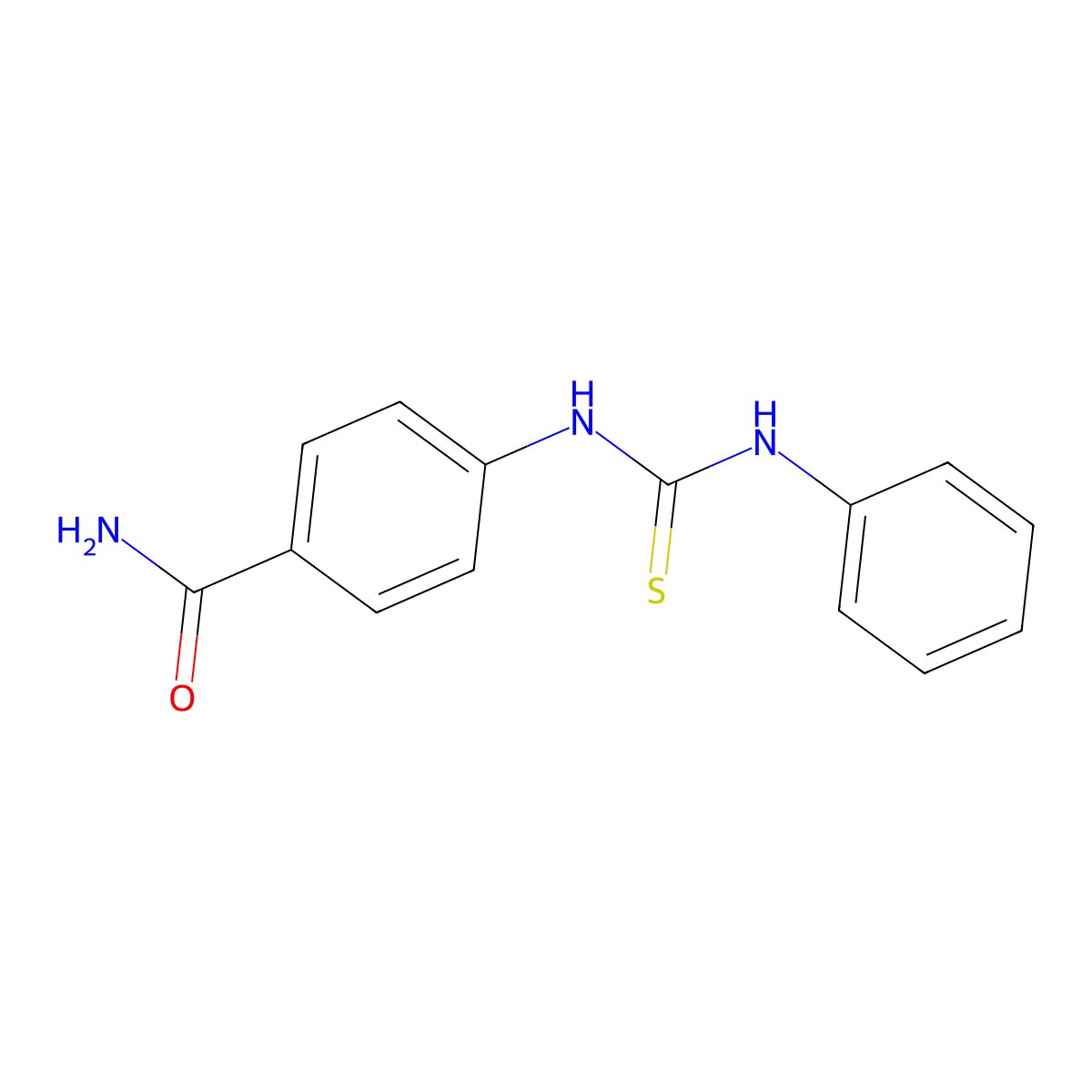 4-[(Anilinocarbonothioyl)amino]benzamide molecular structure, CAS 5801-93-4