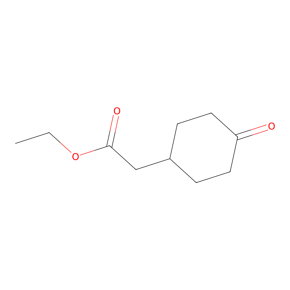 Ethyl 2-(4-oxocyclohexyl)acetate molecular structure, CAS 58012-34-3