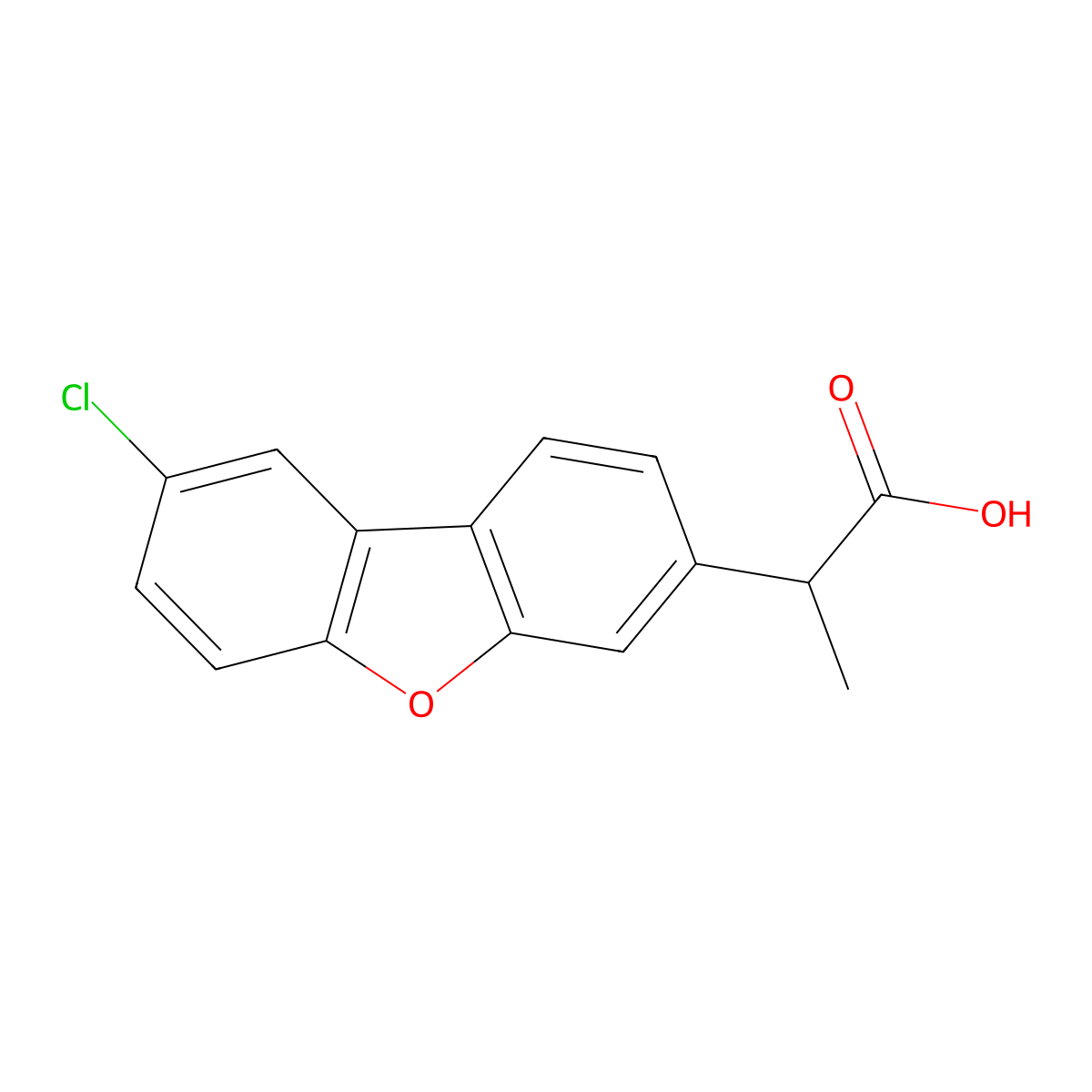 Furcloprofen molecular structure, CAS 58012-63-8