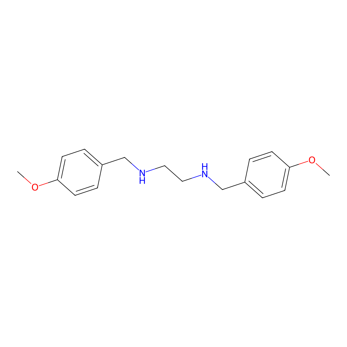 N,N'-di-(p-anisyl)ethylenediamine molecular structure, CAS 58015-02-4