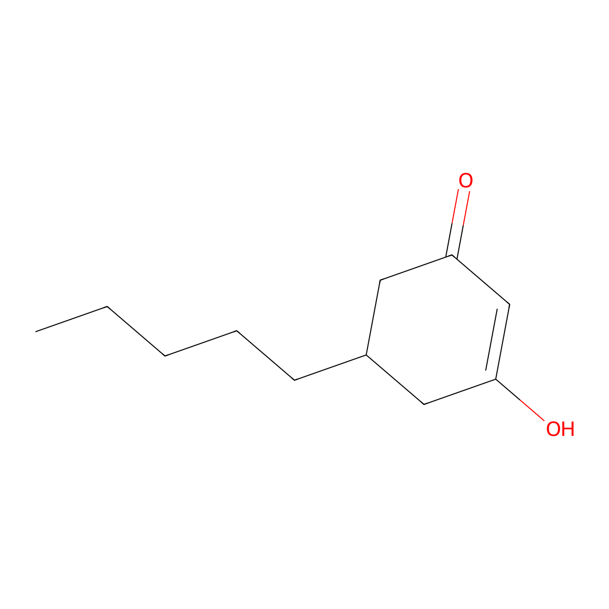 3-Hydroxy-5-pentylcyclohex-2-enone molecular structure, CAS 58016-29-8