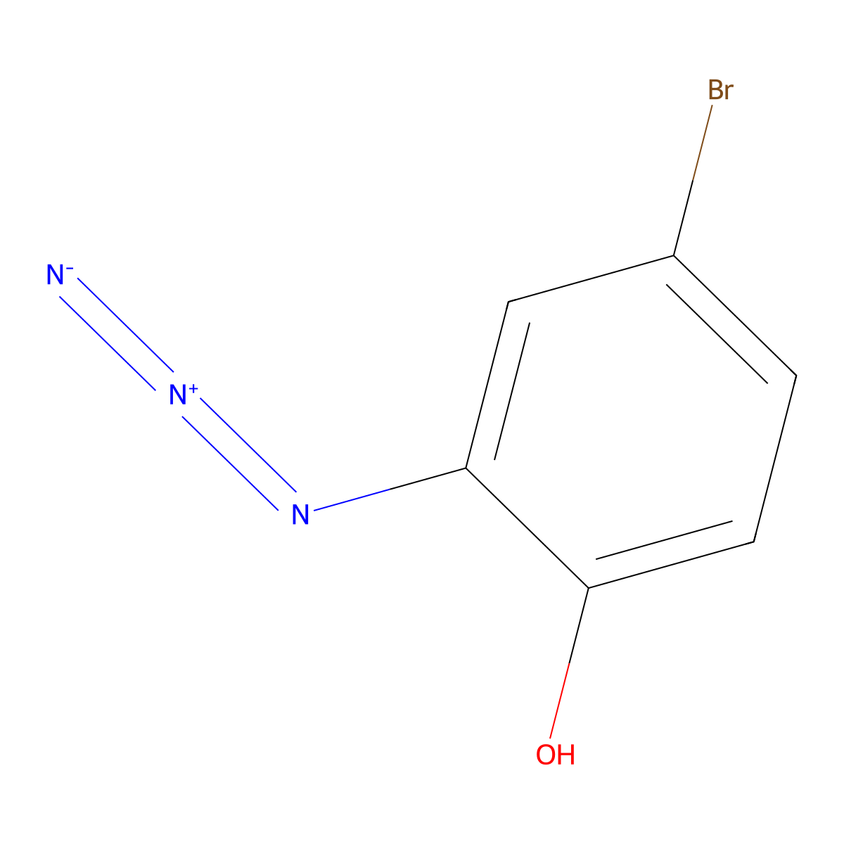 2-Azido-4-bromophenol molecular structure, CAS 58018-51-2