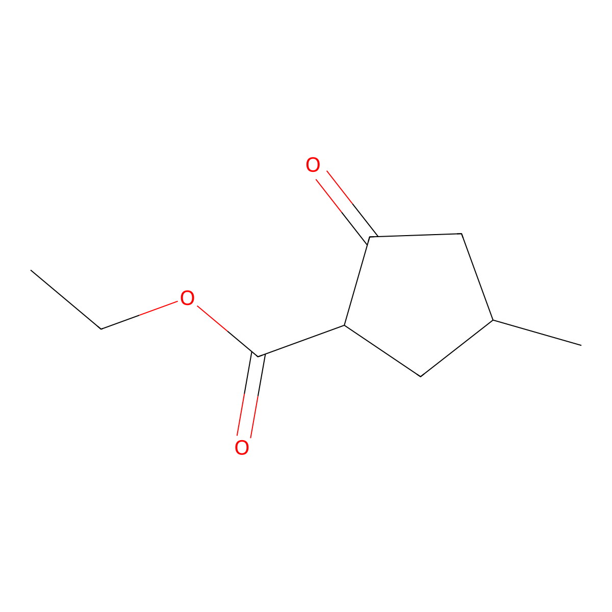 Ethyl 4-methyl-2-oxocyclopentanecarboxylate molecular structure, CAS 58019-67-3