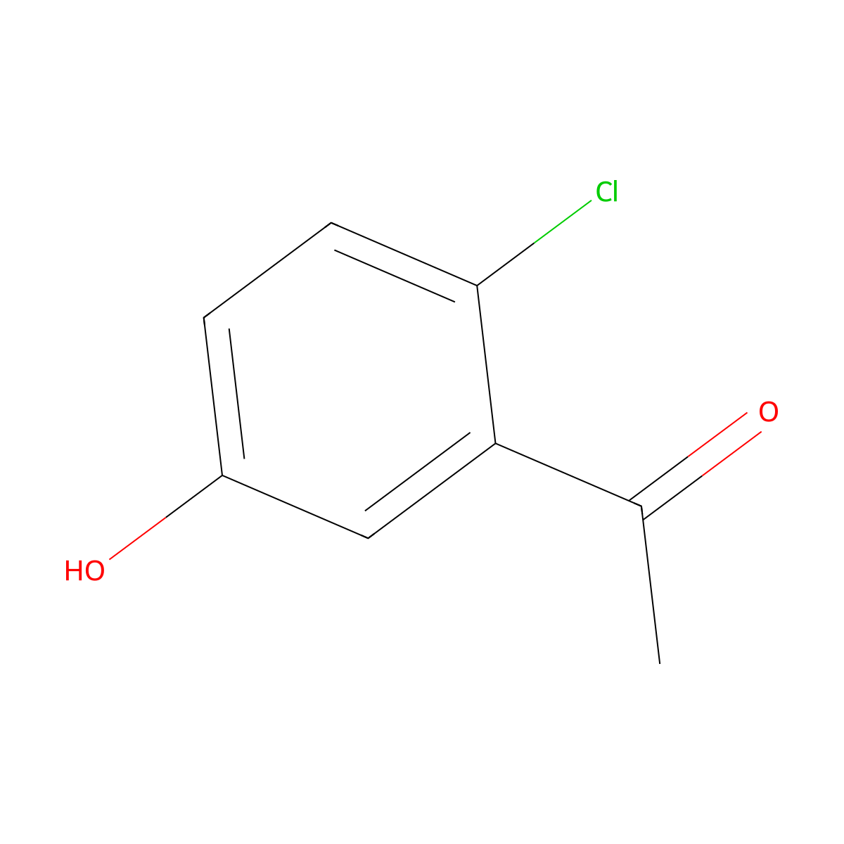 1-(2-Chloro-5-hydroxyphenyl)ethan-1-one molecular structure, CAS 58020-38-5