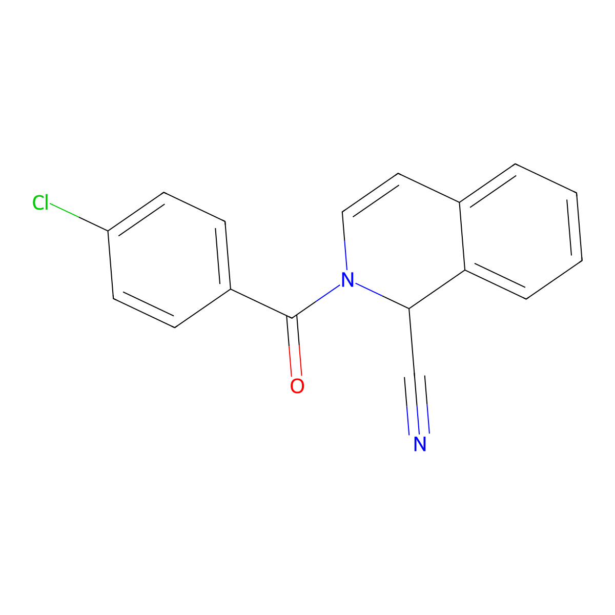 2-(4-Chlorobenzoyl)-1,2-dihydroisoquinoline-1-carbonitrile molecular structure, CAS 58021-74-2