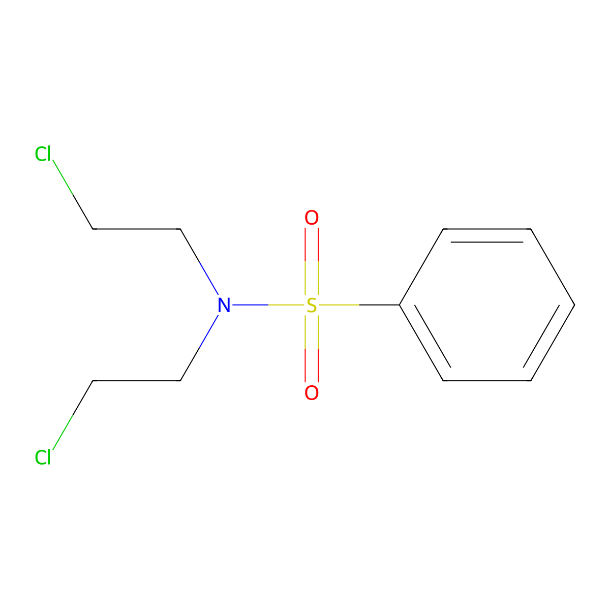 N,N-Bis(2-chloroethyl)benzenesulfonamide molecular structure, CAS 58023-19-1