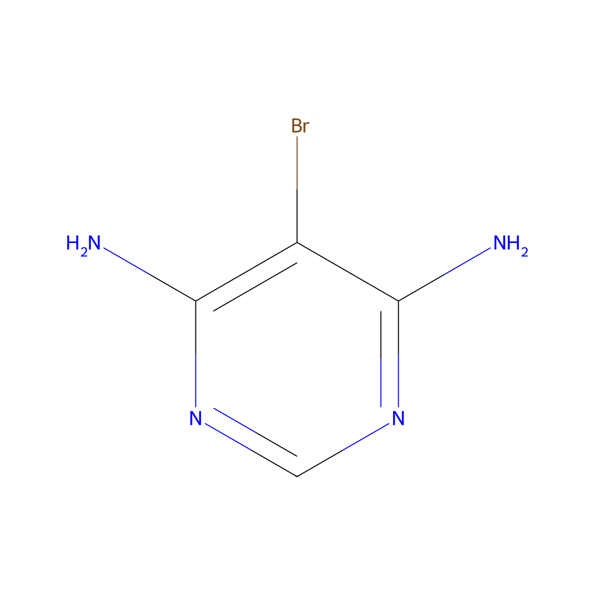 5-Bromopyrimidine-4,6-diamine molecular structure, CAS 58023-98-6