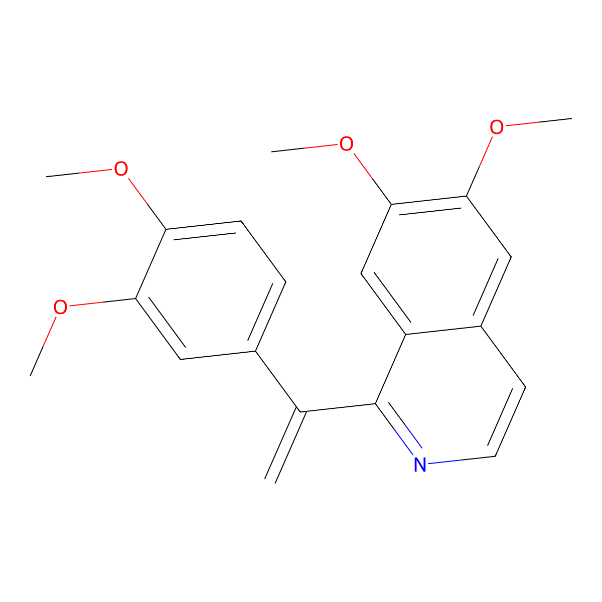 1-[1-(3,4-Dimethoxyphenyl)ethenyl]-6,7-dimethoxyisoquinoline molecular structure, CAS 58024-45-6