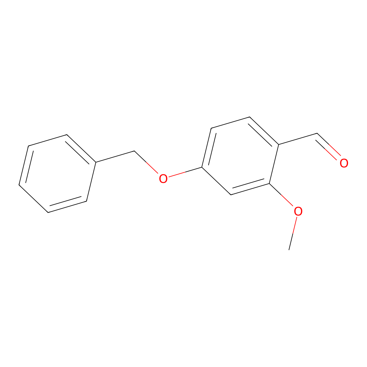 4-Benzyloxy-2-methoxybenzaldehyde molecular structure, CAS 58026-14-5