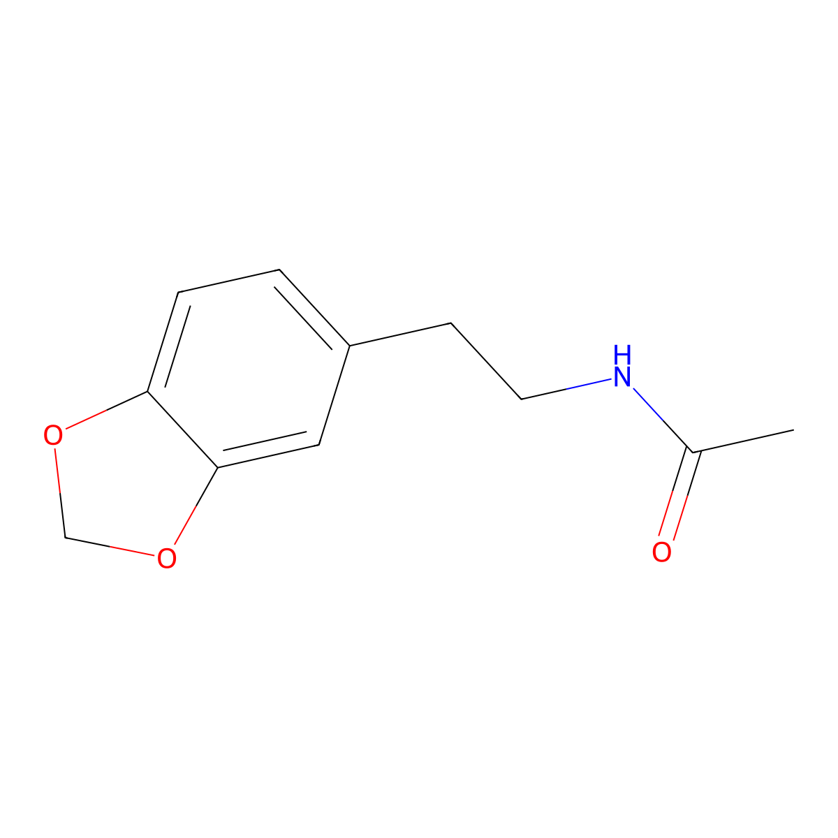 N-[2-(1,3-benzodioxol-5-yl)ethyl]acetamide molecular structure, CAS 58026-25-8