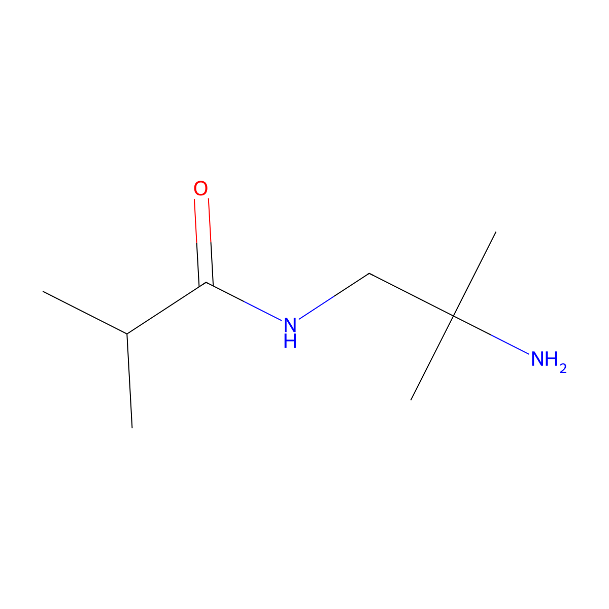 N-(2-Amino-2-methylpropyl)-2-methylpropanamide molecular structure, CAS 58027-59-1