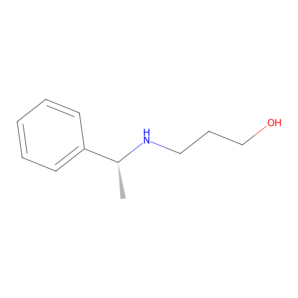 1-Propanol, 3-[[(1R)-1-phenylethyl]amino]- molecular structure, CAS 58028-69-6