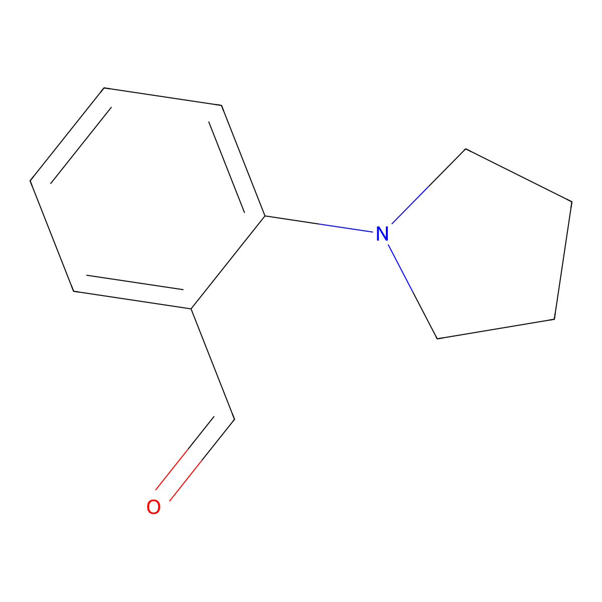 2-(Pyrrolidin-1-yl)benzaldehyde molecular structure, CAS 58028-74-3