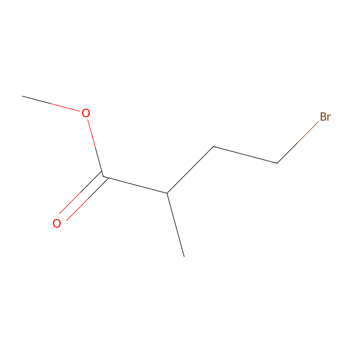 Methyl 4-bromo-2-methylbutanoate molecular structure, CAS 58029-83-7