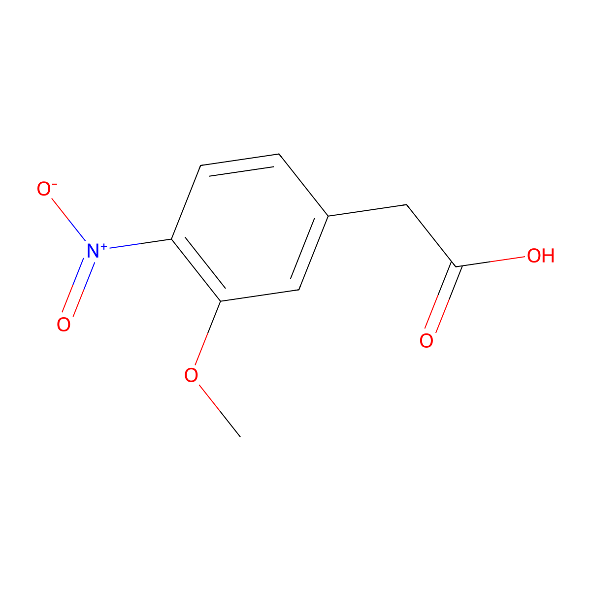 (3-Methoxy-4-nitrophenyl)acetic acid molecular structure, CAS 5803-22-5