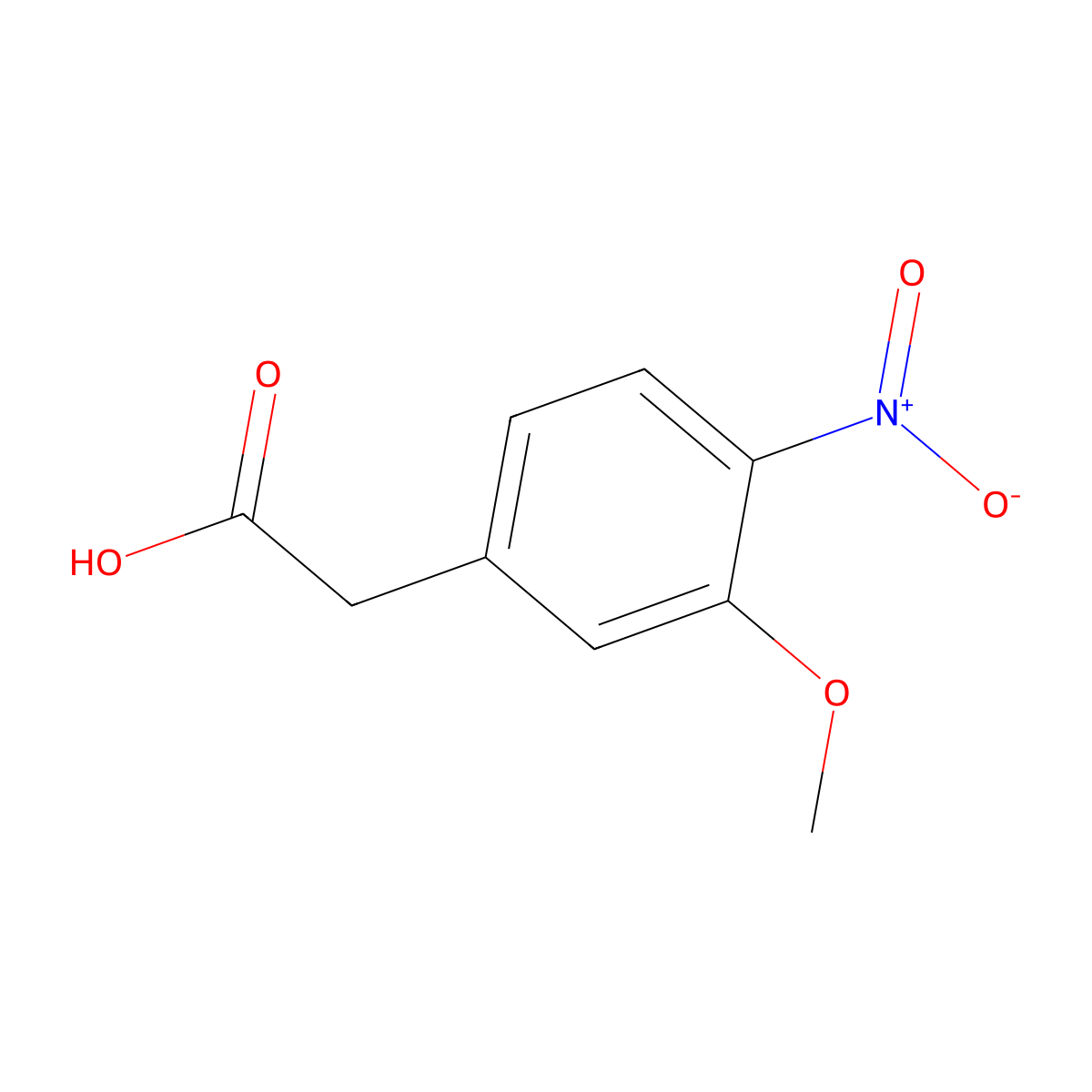 (3-Methoxy-4-nitrophenyl)acetic acid molecular structure, CAS 5803-22-5