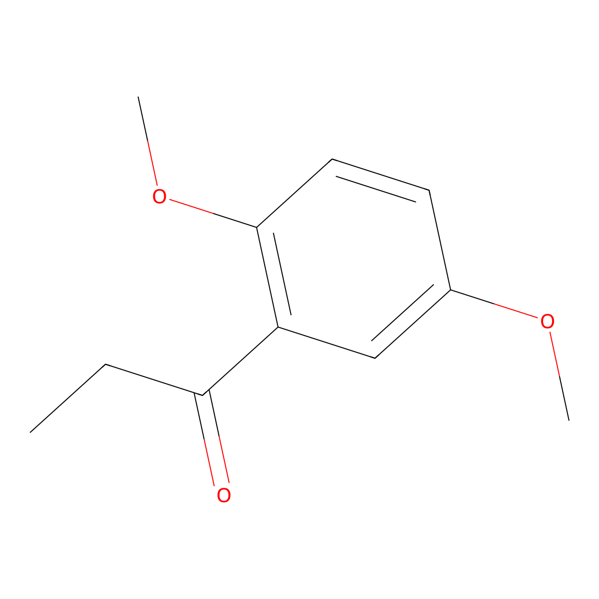 2,5-Dimethoxypropiophenone molecular structure, CAS 5803-30-5