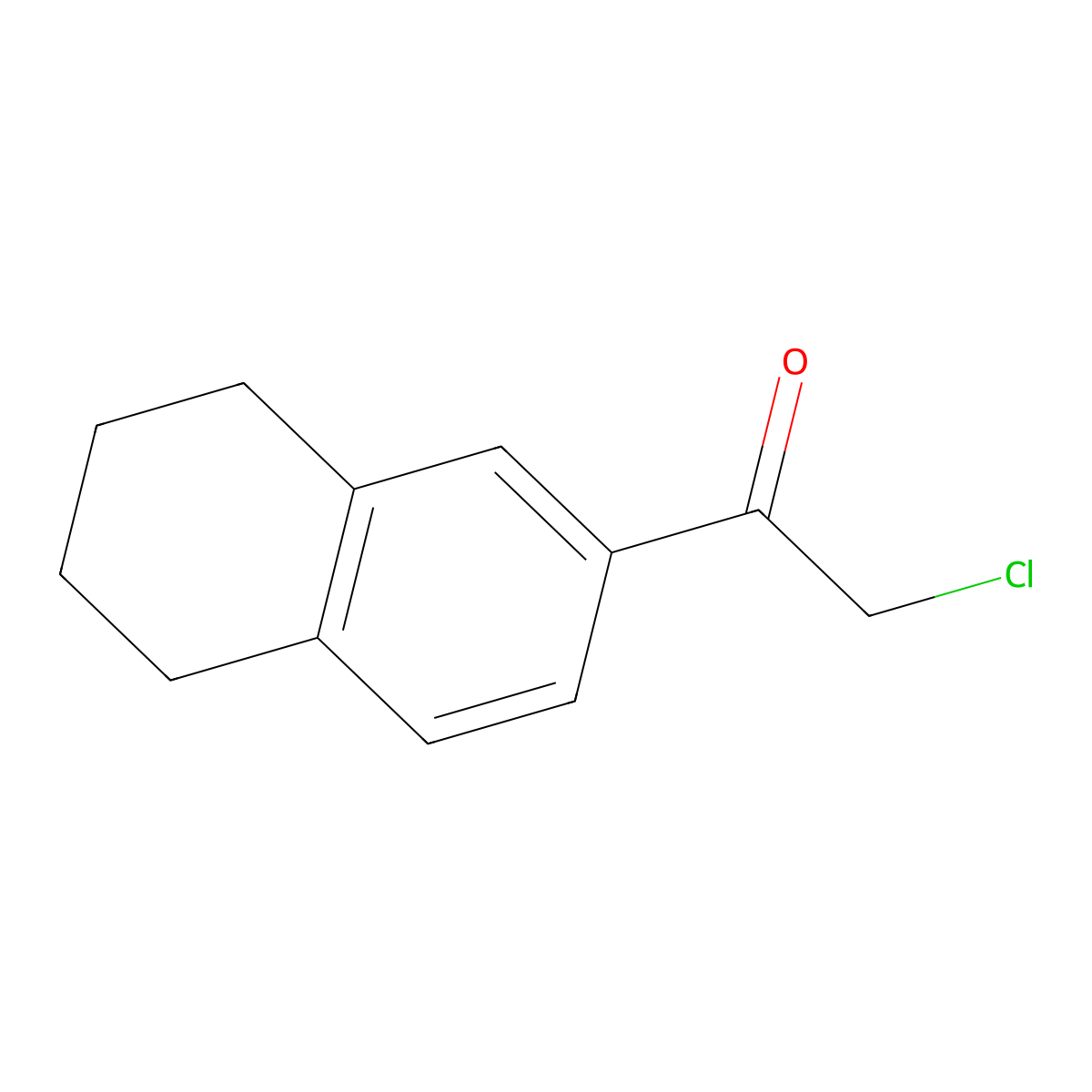 2-Chloro-1-(5,6,7,8-tetrahydronaphthalen-2-yl)ethan-1-one molecular structure, CAS 5803-67-8