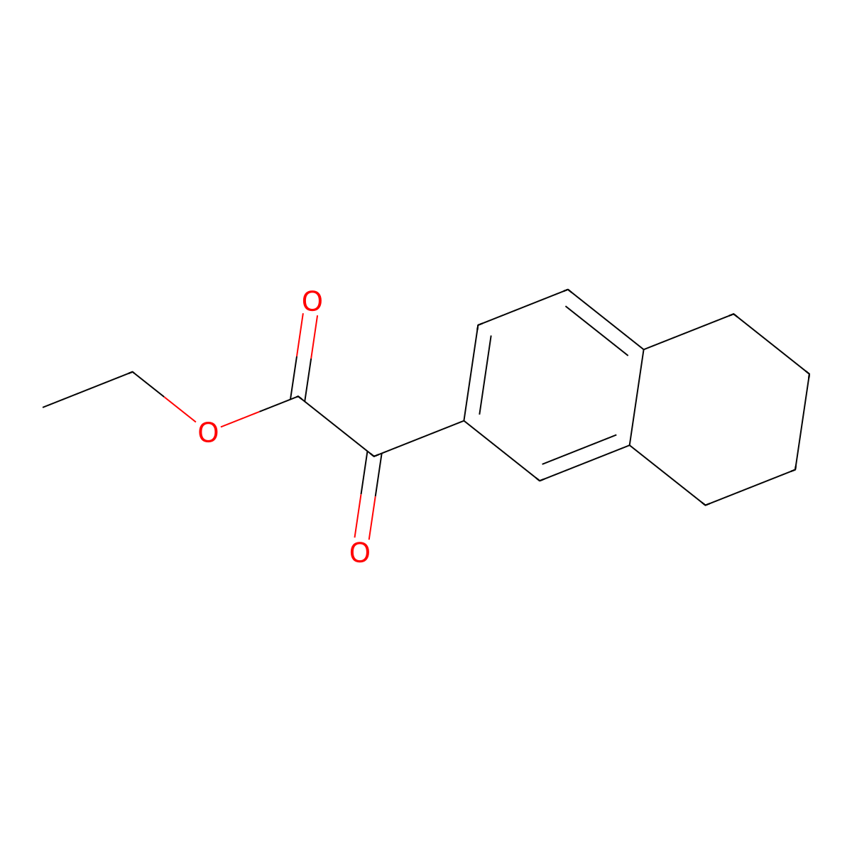 Ethyl 2-oxo-2-(5,6,7,8-tetrahydronaphthalen-2-yl)acetate molecular structure, CAS 5803-71-4