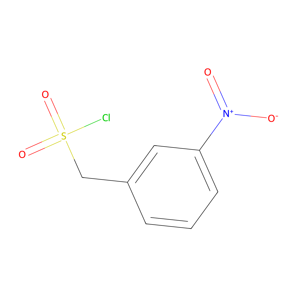 (3-Nitrophenyl)methanesulfonyl chloride molecular structure, CAS 58032-84-1