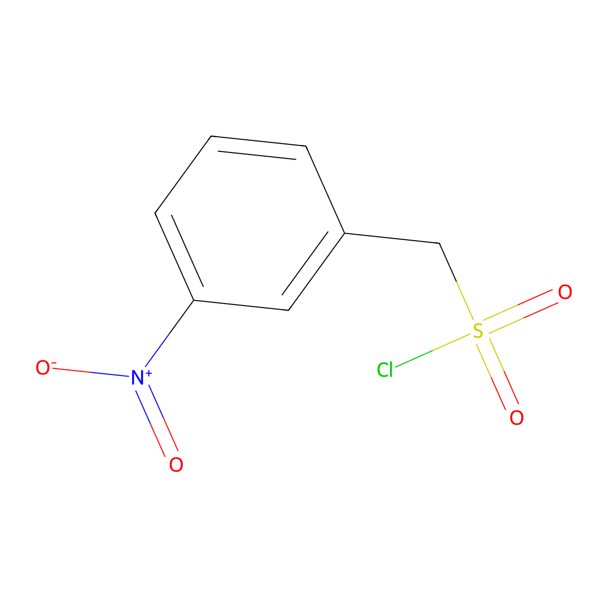 (3-Nitrophenyl)methanesulfonyl chloride molecular structure, CAS 58032-84-1