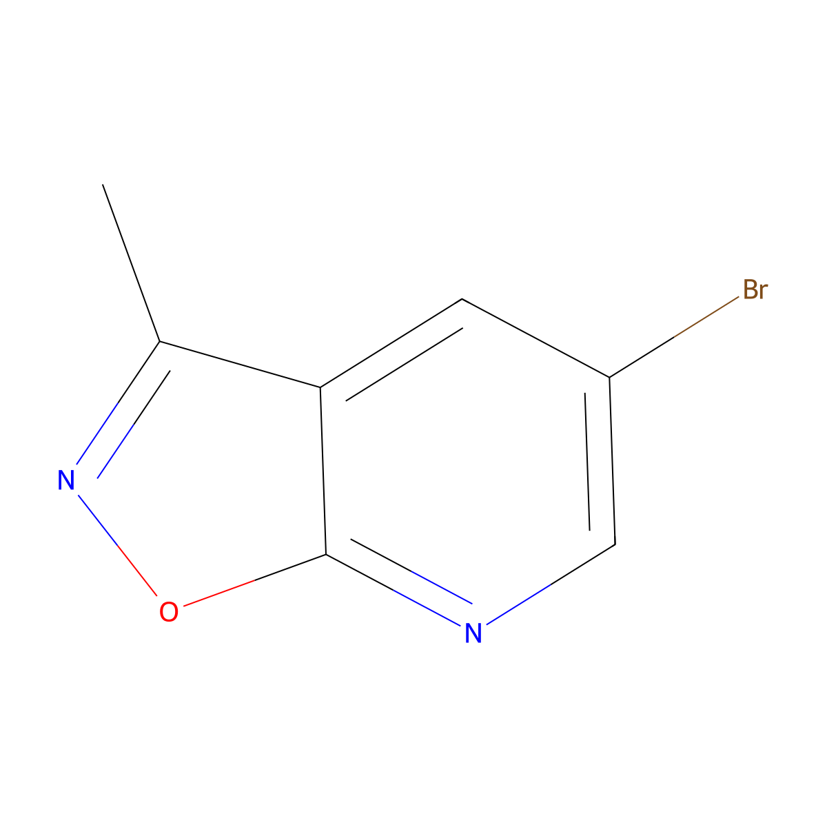 5-Bromo-3-methyl-[1,2]oxazolo[5,4-b]pyridine molecular structure, CAS 58035-51-1