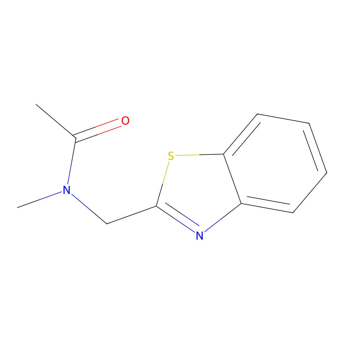N-(1,3-Benzothiazol-2-ylmethyl)-N-methylacetamide molecular structure, CAS 58038-50-9
