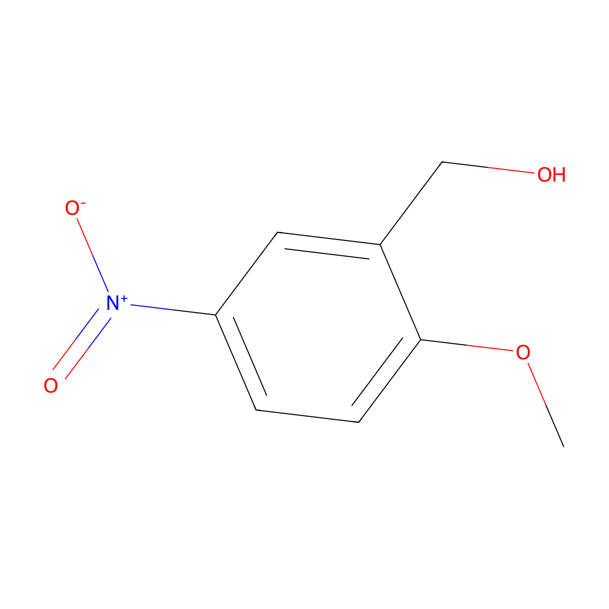 (2-Methoxy-5-nitrophenyl)methanol molecular structure, CAS 5804-49-9