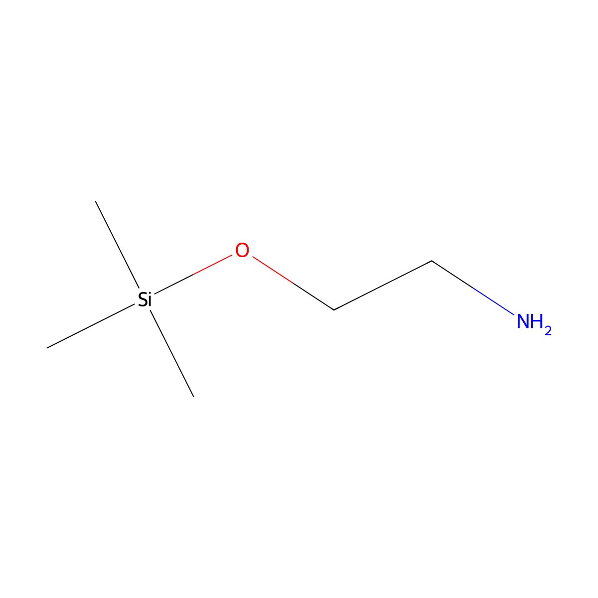 (2-Aminoethoxy)trimethylsilane molecular structure, CAS 5804-92-2