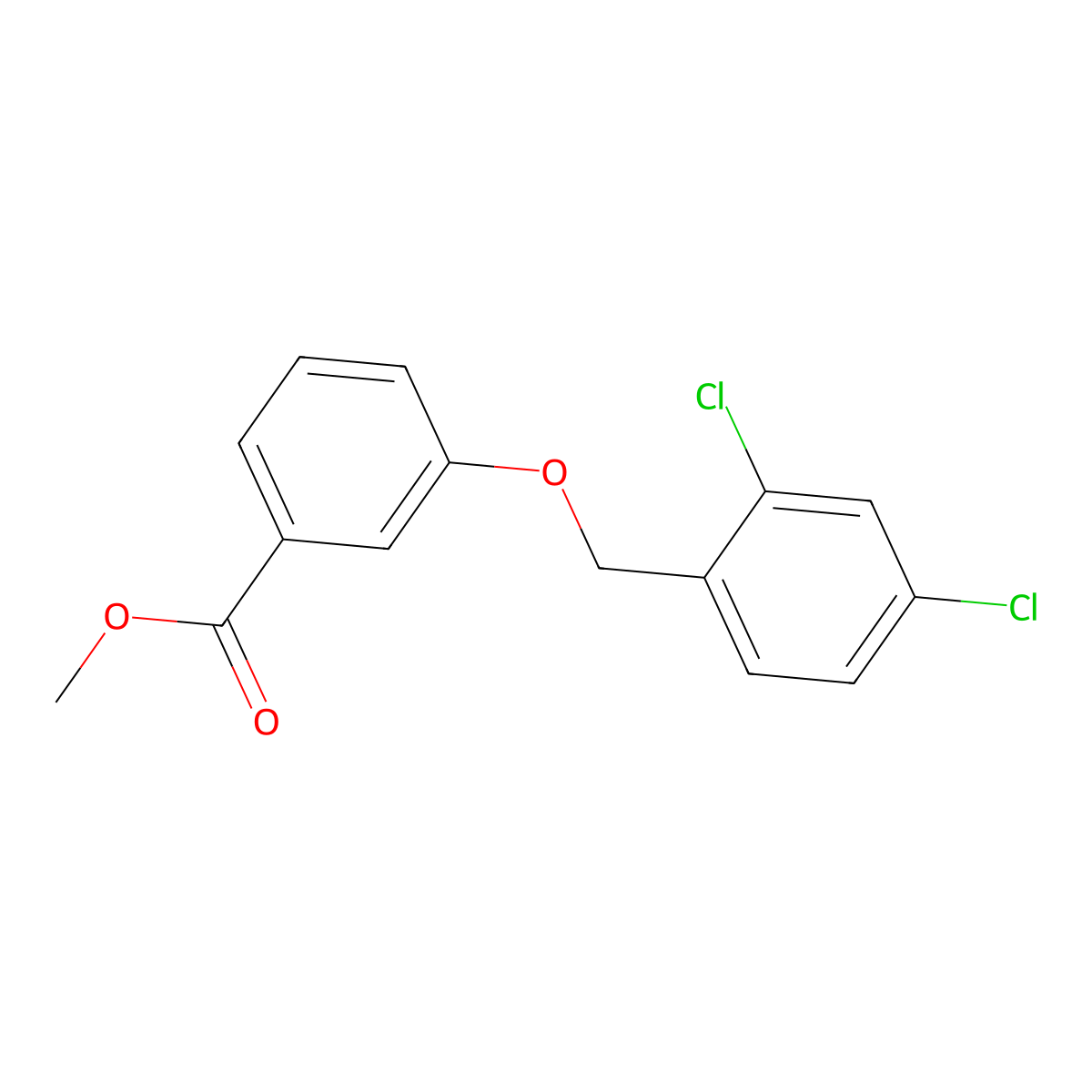 Methyl 3-[(2,4-dichlorophenyl)methoxy]benzoate molecular structure, CAS 58041-99-9
