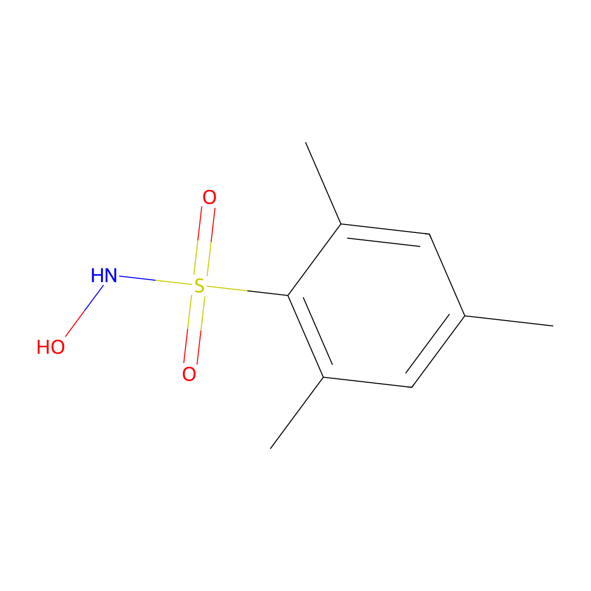 O-mesitylenesulfonylhydroxylamine molecular structure, CAS 58042-39-0