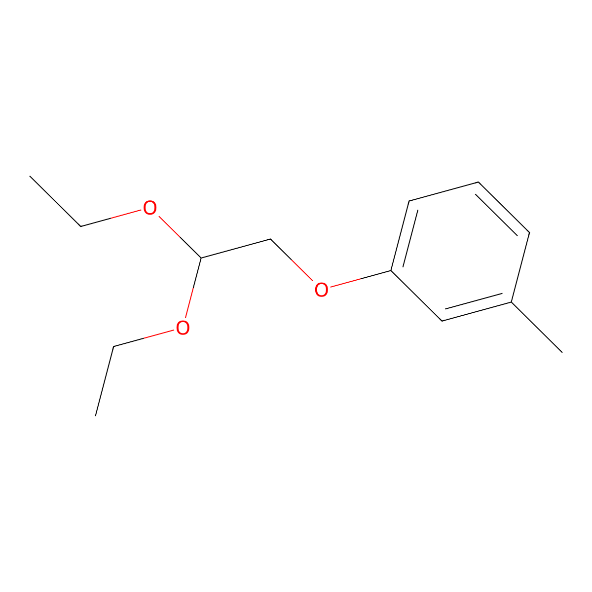 1-(2,2-Diethoxyethoxy)-3-methylbenzene molecular structure, CAS 58042-45-8