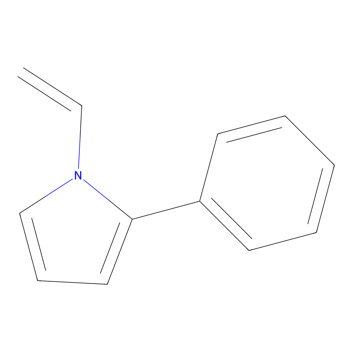 1H-Pyrrole, 1-ethenyl-2-phenyl- molecular structure, CAS 58042-93-6