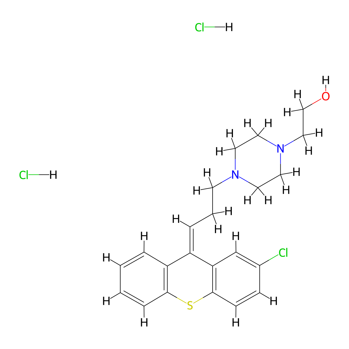 Zuclopenthixol Hydrochloride molecular structure, CAS 58045-23-1