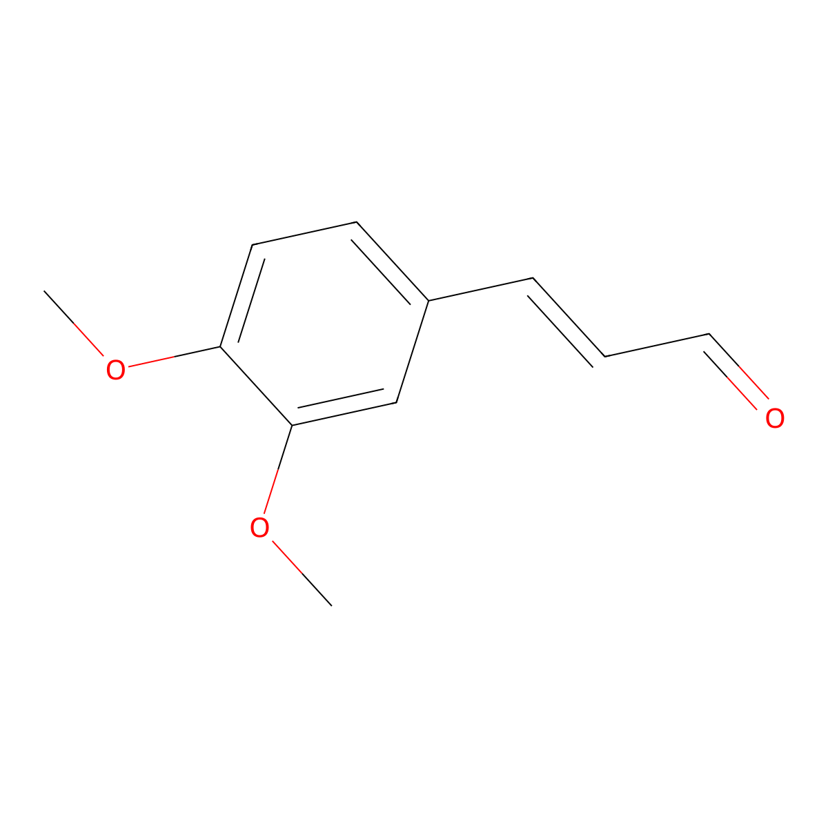 (2E)-3-(3,4-dimethoxyphenyl)prop-2-enal molecular structure, CAS 58045-88-8