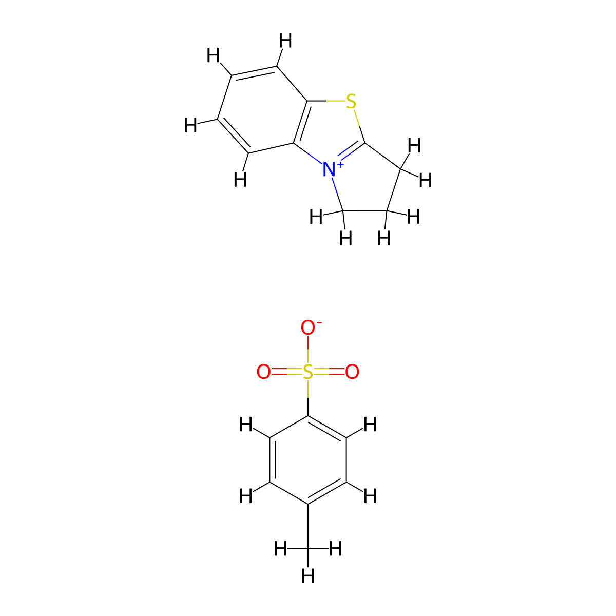 2,3-dihydro-1H-benzo[d]pyrrolo[2,1-b]thiazol-9-ium 4-methylbenzenesulfonate molecular structure, CAS 58046-77-8