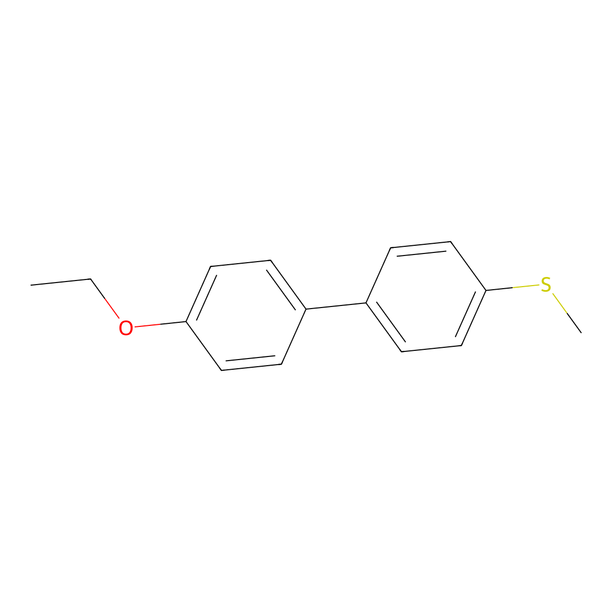 4-Ethoxy-4'-(methylthio)-1,1'-biphenyl molecular structure, CAS 58047-90-8