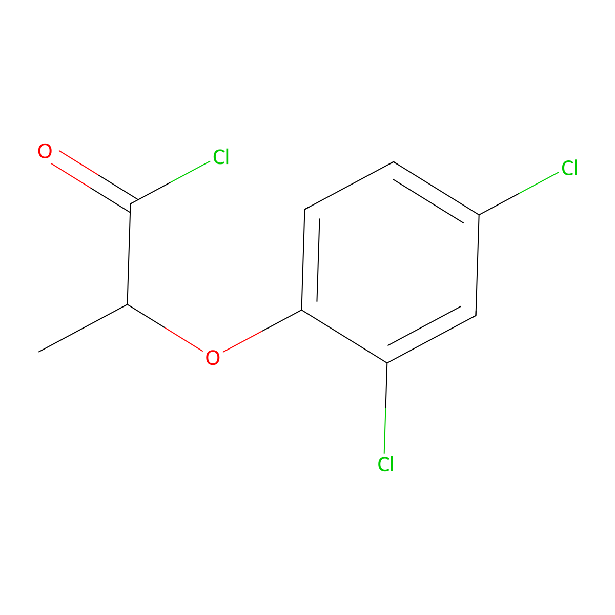2-(2,4-Dichlorophenoxy)propanoyl chloride molecular structure, CAS 58048-37-6