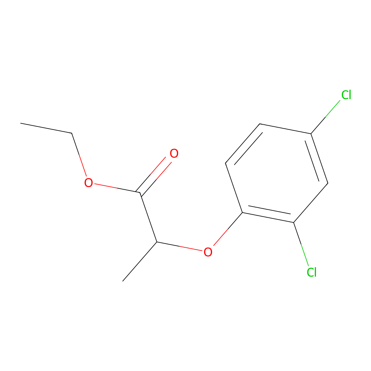 Ethyl 2-(2,4-dichlorophenoxy)propionate molecular structure, CAS 58048-39-8