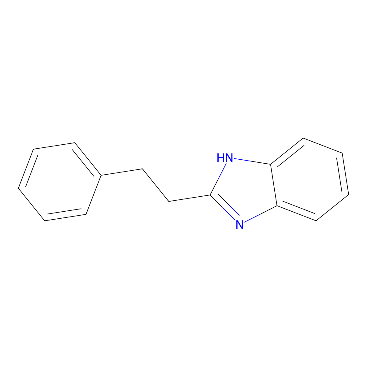 2-(2-phenylethyl)-1H-benzimidazole molecular structure, CAS 5805-30-1