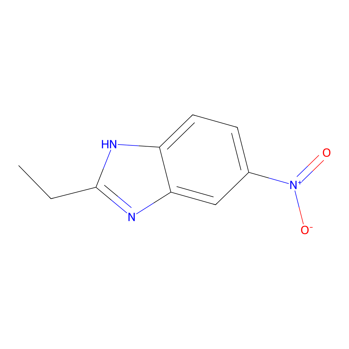 2-Ethyl-6-nitro-1H-benzimidazole molecular structure, CAS 5805-42-5