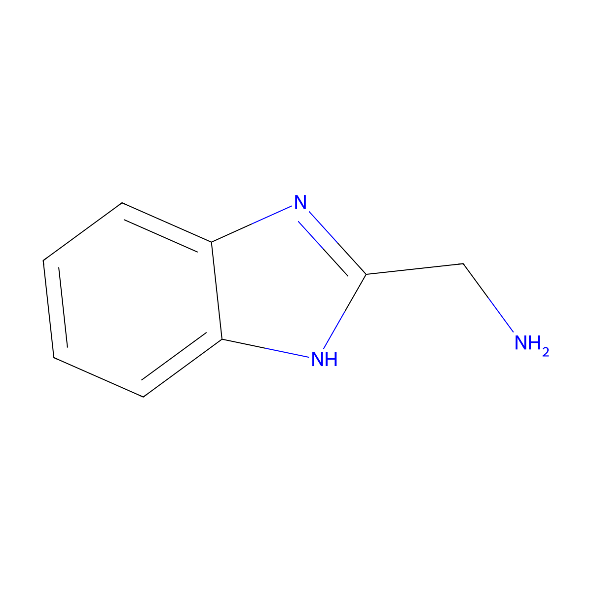 1H-Benzimidazole-2-methanamine molecular structure, CAS 5805-57-2