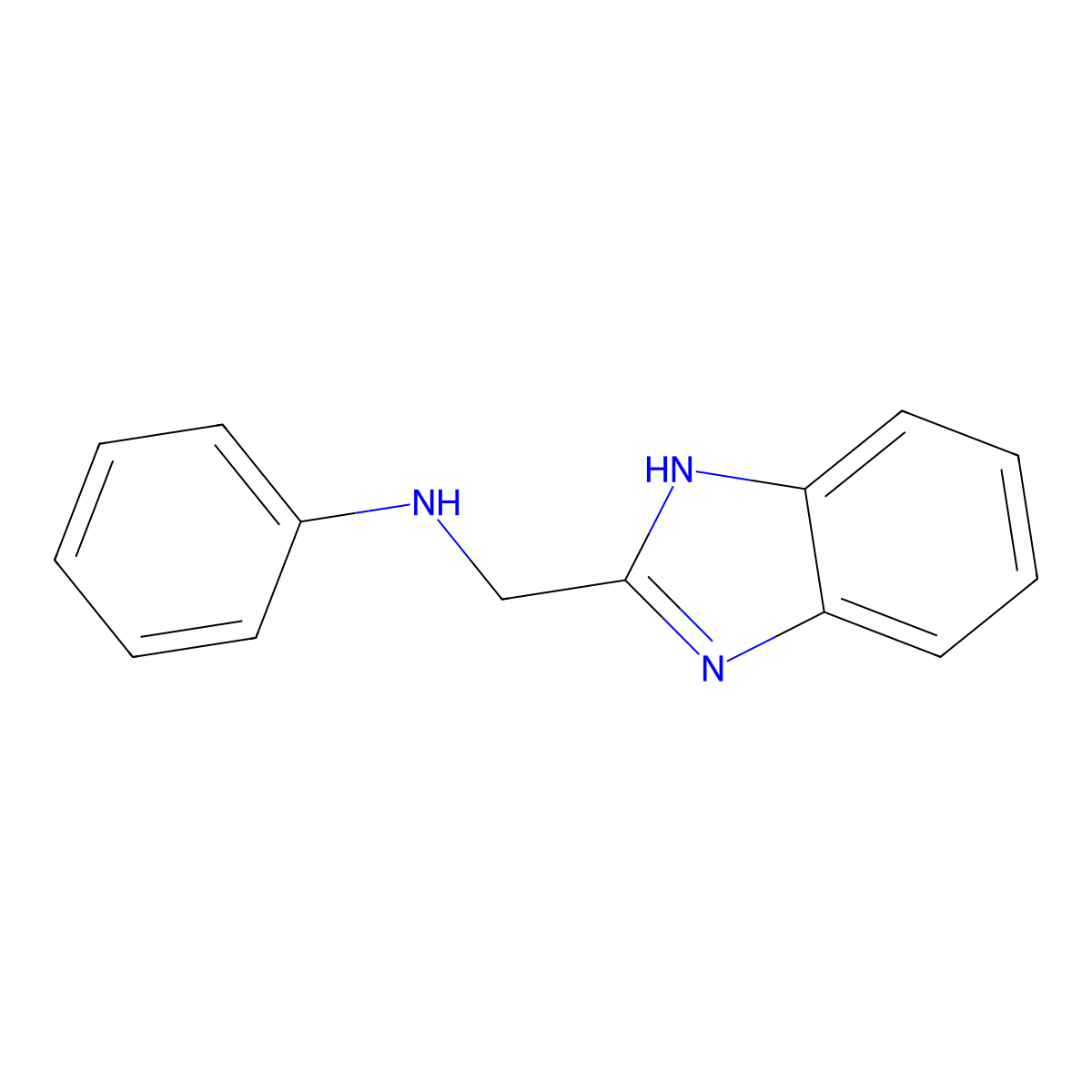 N-(1H-benzimidazol-2-ylmethyl)-N-phenylamine molecular structure, CAS 5805-59-4