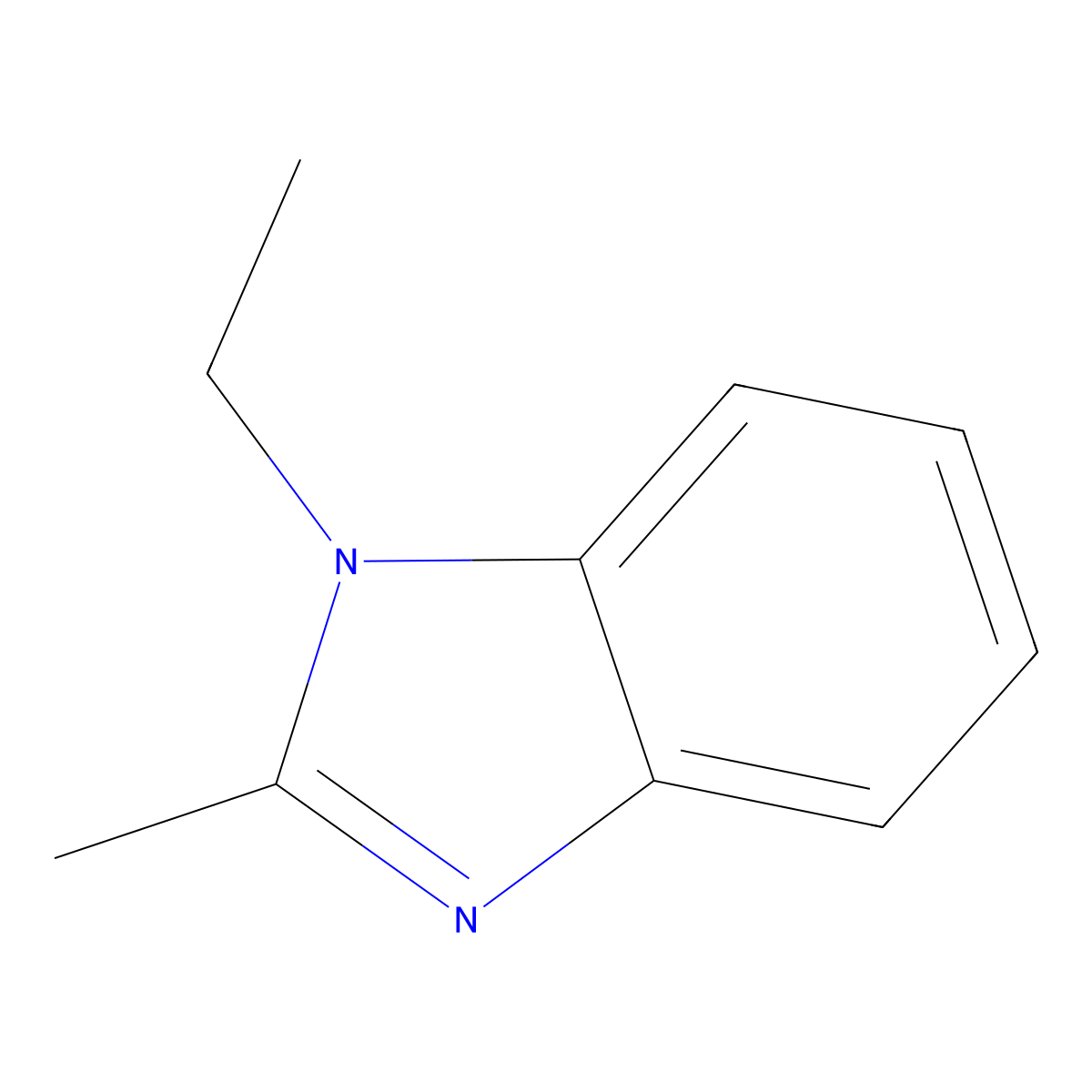 1-Ethyl-2-methylbenzimidazole molecular structure, CAS 5805-76-5