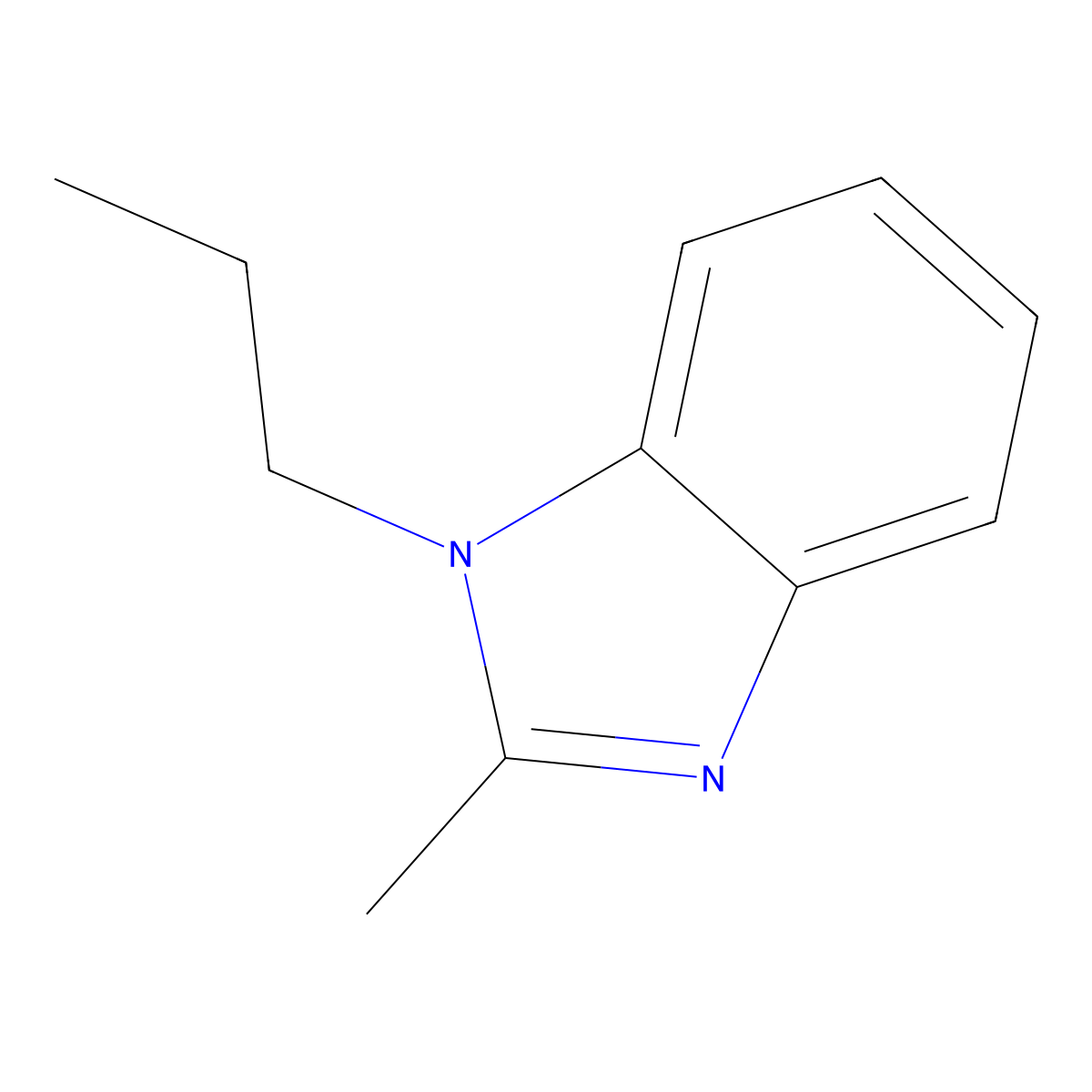 2-Methyl-1-propyl-1H-benzimidazole molecular structure, CAS 5805-77-6